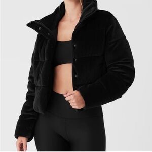 Rubbed gold rush puffer XS
